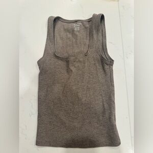 American Eagle Outfitters Brown Ribbed Tank Top